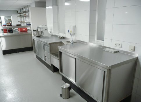 Edelstahl Arbeitsschränke, HWA Handwasch Ausguss Kombination wandhängend